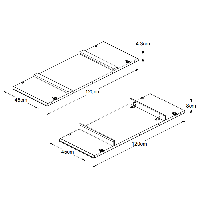 Leif eiken tafelblad - 45 x 120 cm - naturel