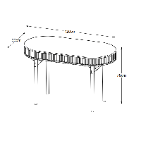 Leif eiken bureau - 120 cm - naturel
