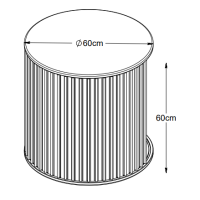 Denzel ronde bijzettafel - ø60 cm