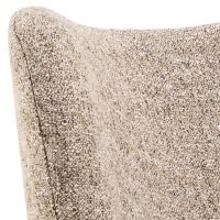 Nøra Cedric fauteuil | bruin hout onderstel | stof Java - mocca