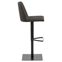 Nøra Reba verstelbare barstoel | zwart metaal onderstel | stof Preston - antraciet