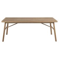 Nøra Kenya rechthoekige eettafel 200x100x75 cm | eikenfineer onderstel | mat eiken in visgraatpatroon - naturel