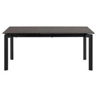 Nøra Leila rechthoekige uitschuiftafel 180/240x90x76 cm | grijs metaal onderstel | ruw keramiek - grijs