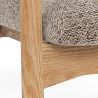 Nøra Rubio fauteuil | eikenfineer onderstel | stof Monza - beige