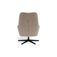 Nøra Sandra draaifauteuil | zwart metaal onderstel | stof Monza - beige