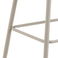 Nøra Rogelio barstoel | grijs metaal onderstel | stof Basel - beige