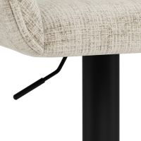 Nøra Linda verstelbare barstoel | zwart metaal onderstel | stof Juto - beige