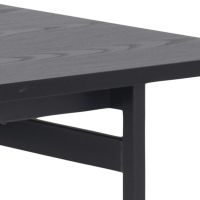 Nøra Scottie Bradley rechthoekige eettafel 200x90x74 cm | zwart metaal onderstel | zwart marmer melamine