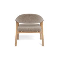 Nøra Rubio fauteuil | eikenfineer onderstel | stof Monza - beige