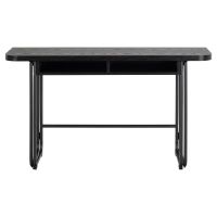 Nøra Florence rechthoekige eettafel | zwart metaal onderstel | zwart melamine