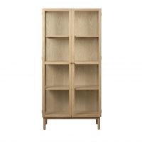 Nordic Home Alrik eiken vitrinekast - 190 cm - naturel