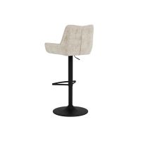 Nøra Linda verstelbare barstoel | zwart metaal onderstel | stof Juto - beige