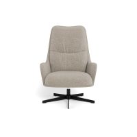 Nøra Sandra draaifauteuil | zwart metaal onderstel | stof Alea - beige