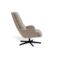 Nøra Sandra draaifauteuil | zwart metaal onderstel | stof Monza - beige