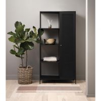 Sigurd metalen kledingkast - 1 deur - 180 cm - zwart