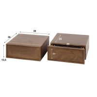 Ethan zwevend nachtkastje - acaciahout - bruin