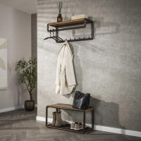 Esposito kapstok - 8 haken en roede - eikenlook met staal