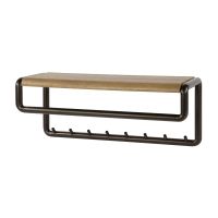 Esposito kapstok - 8 haken en roede - eikenlook met staal