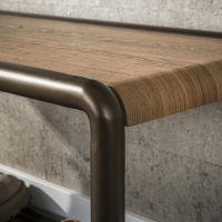 Esposito schoenenrek en bankje - eikenlook en staal