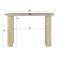 Dexter sidetable - 120 cm - travertin look