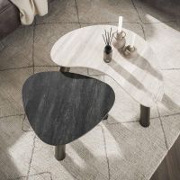Cattaneo organische salontafels - set van 2 - travertin look