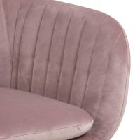 Nøra Lior armstoel | naturel oak onderstel | stof Vic - roze