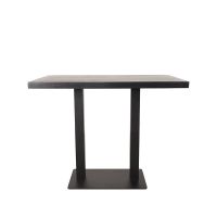 Restaurant/Bartafel 120x70x92 cm - straight edge - zwart
