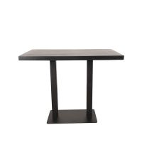 Restaurant/Bartafel 120x70x92 cm - straight edge - zwart