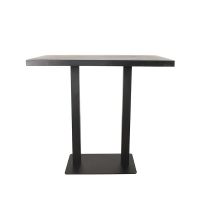 Restaurant/Bartafel 120x70x108 cm - straight edge - zwart