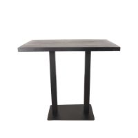 Restaurant/Bartafel 120x70x108 cm - straight edge - zwart