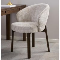 Nøra Nexo armstoel | oak onderstel | stof Juto - beige