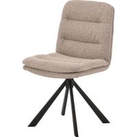 Nøra Olin draaistoel | zwart metaal onderstel | stof Alea - beige