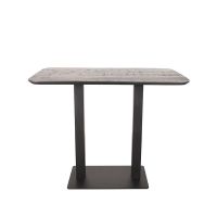Restaurant/Bartafel 120x70x92 cm - sloppy edge - zwart