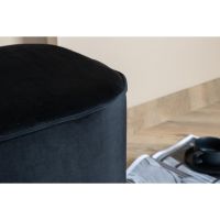 Arlo poef - velvet - zwart