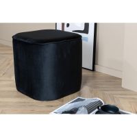 Arlo poef - velvet - zwart