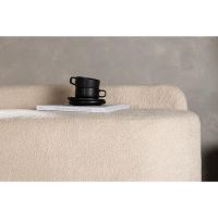 Chiara eetkamerbank - boucle - 160 cm - wit