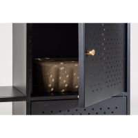 Camilla wandkast - 100 x 75 cm - zwart