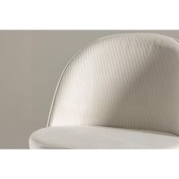 Zako eetkamerstoel - ribstof - wit