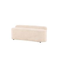 Chiara eetkamerbank - boucle - 160 cm - wit