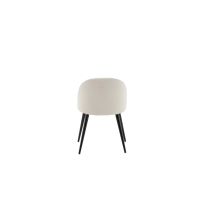 Zako eetkamerstoel - ribstof - wit