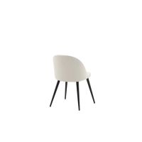 Zako eetkamerstoel - ribstof - wit