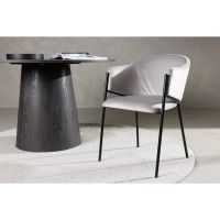 Eveline eetkamerstoel - velvet - lichtgrijs