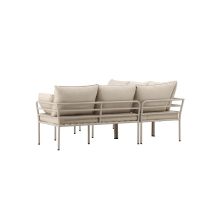 Jamal loungeset  - hoekbank en tafel - beige/zand