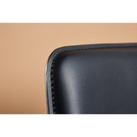 Svea Sanjay stoel - lederlook - zwart