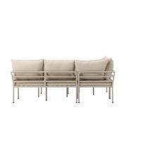 Jamal loungeset  - hoekbank en tafel - beige/zand