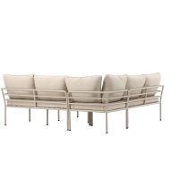 Jamal loungeset  - hoekbank en tafel - beige/zand