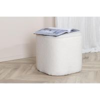 Arlo poef - teddy - off white