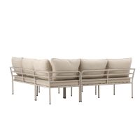 Jamal loungeset  - hoekbank en tafel - beige/zand