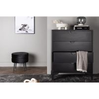 Molvo ladekast - 4 laden - zwart