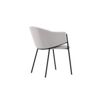 Eveline eetkamerstoel - velvet - lichtgrijs